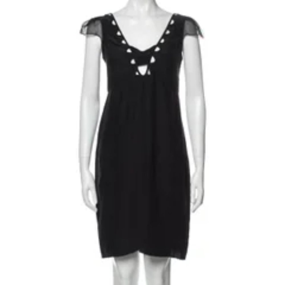 Vena Cava Silk Mini Dress with Cut-Outs